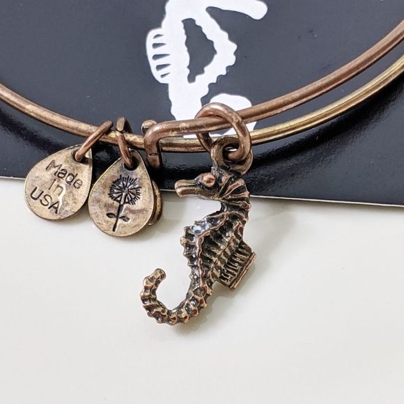 Alex and Ani Rafaelian Gold Seahorse Bracelet - Picture 3 of 6